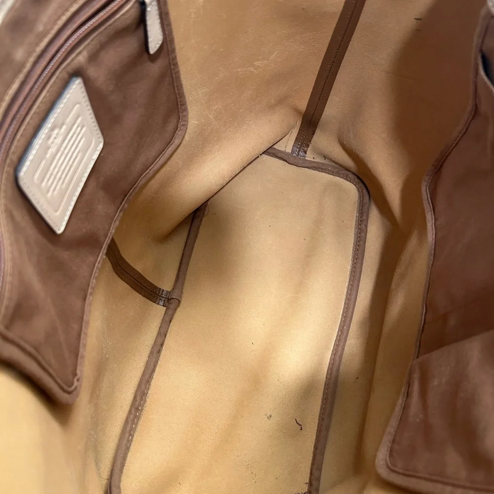 Coach Brown & Tan Logo Tote - Picture 3 of 4